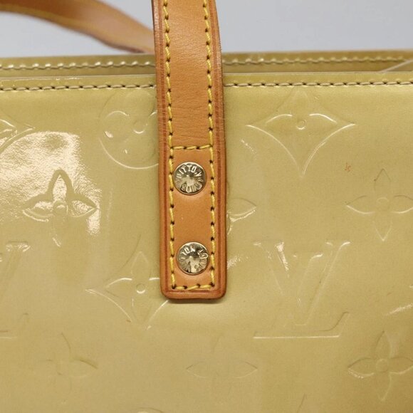 LOUIS VUITTON Monogram Vernis Reade MM Hand Bag Beige M91141 LV Auth 116687 - Picture 14 of 16